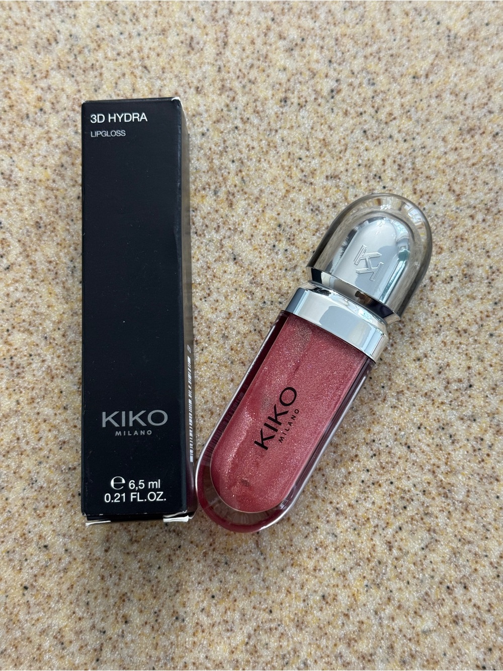 KIKO MILANO 3D Hydra Lip Gloss 17 Shine Glitter Liquid 6.5ml Pink Iridescent